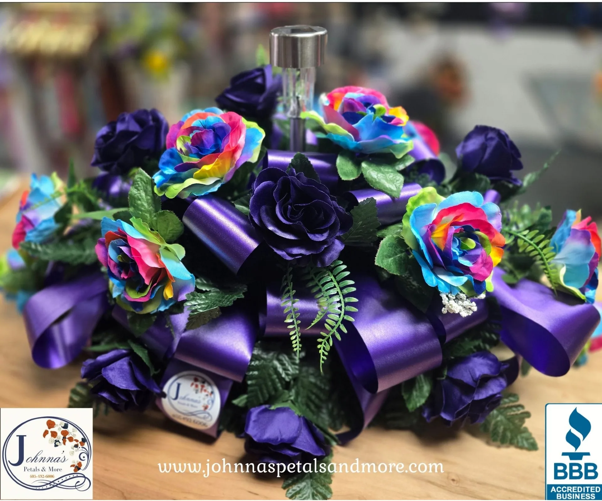 Rainbow and Purple with solar light Silk Spray on brick Rainbow and Purple with solar light Silk Spray on brick