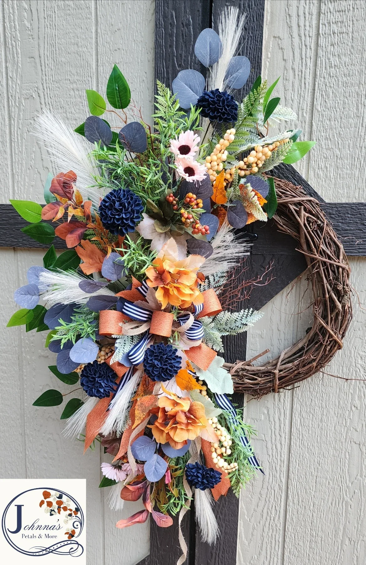 One of a Kind silk fall wreath Grapevine Wreath One of a Kind silk fall wreath Grapevine Wreath