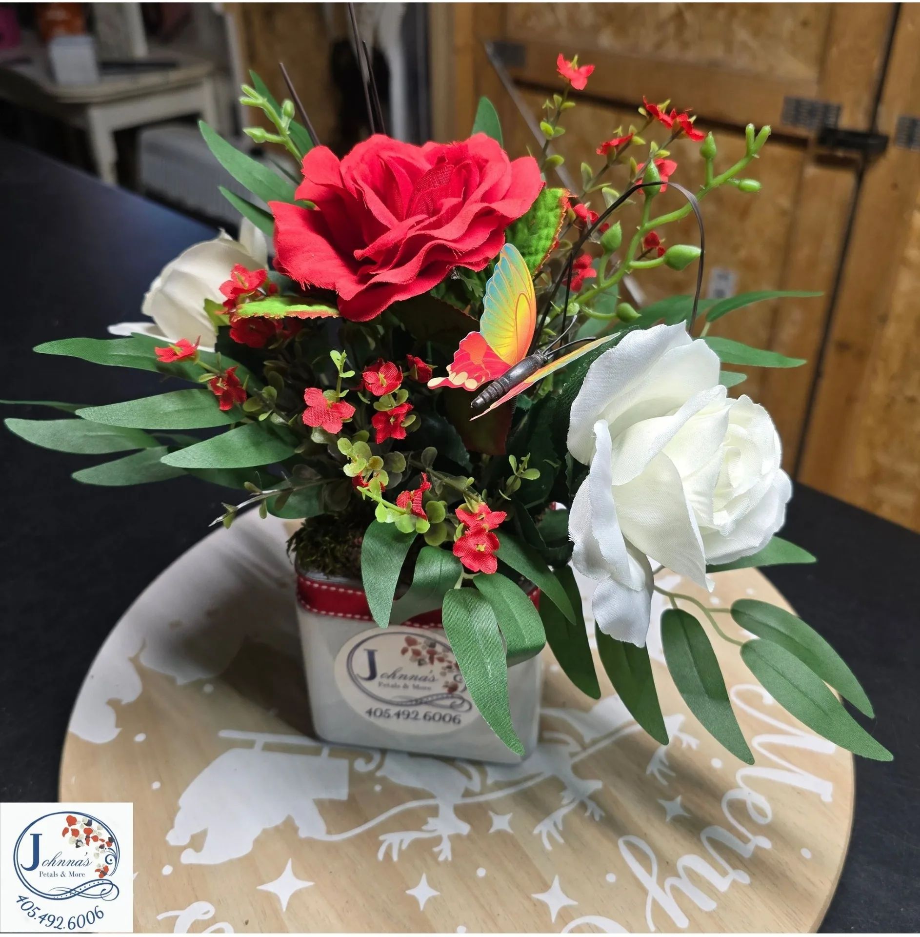 3 Rose Silk Arrangement
