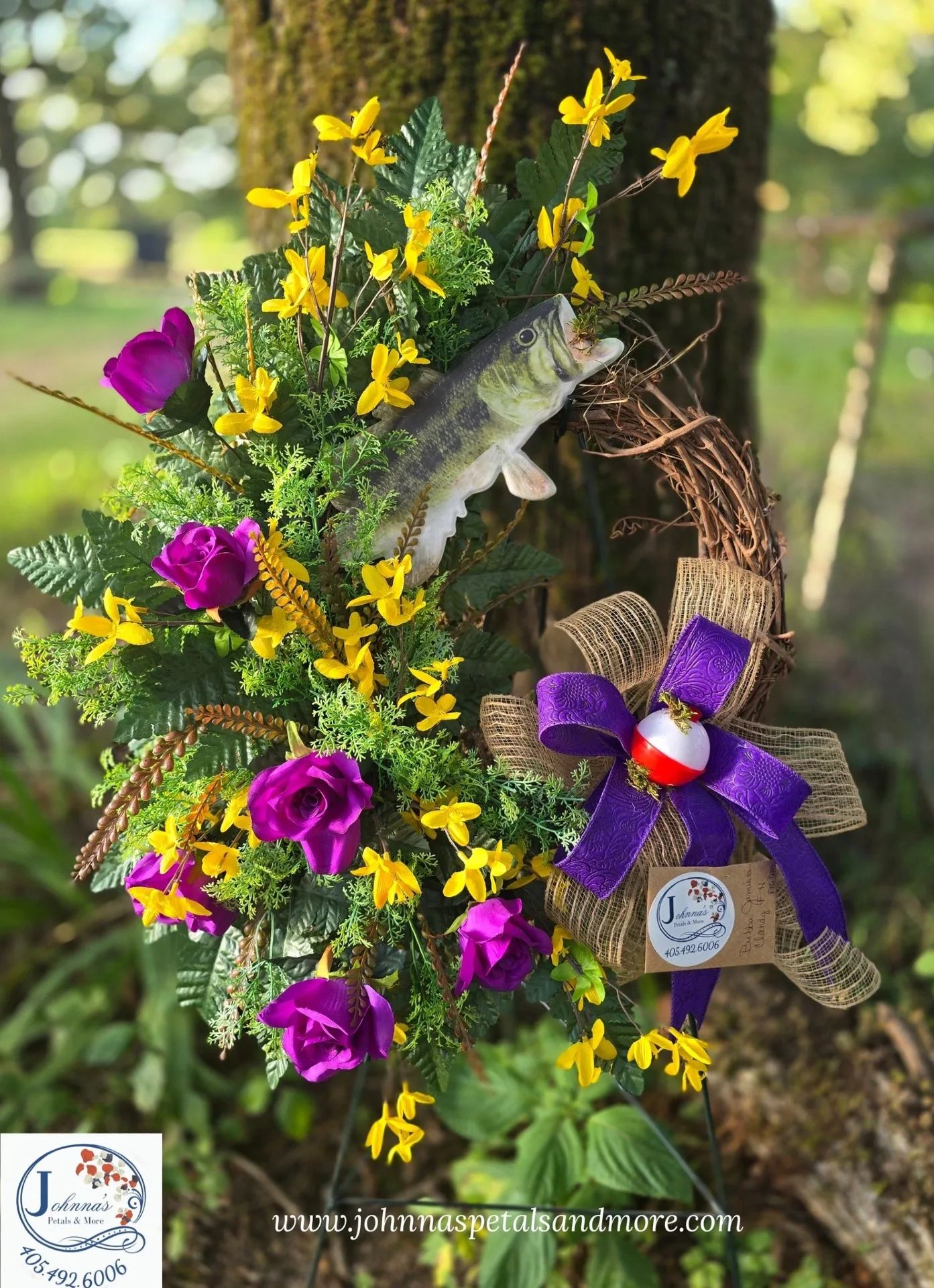 Bass Theme Silk Grapevine Wreath