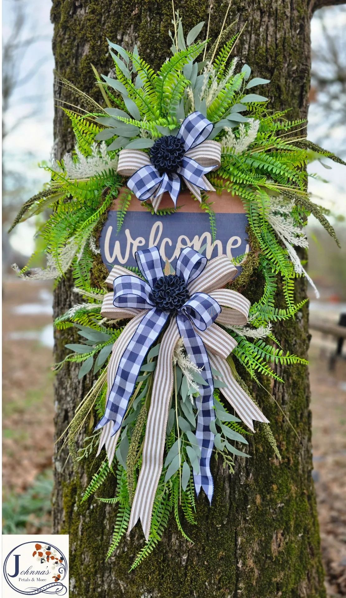 Welcome Grapevine Swag Wreath
