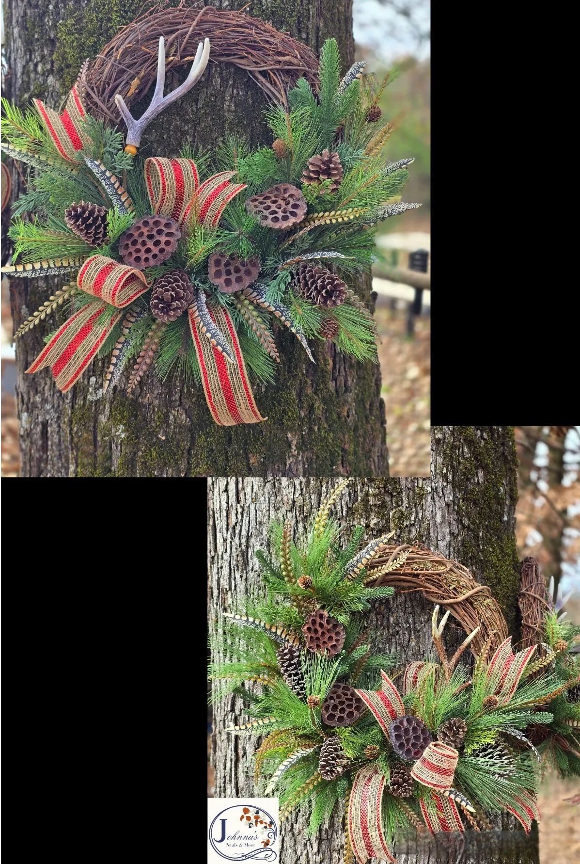 Rustic Christmas Grapevine Wreaths