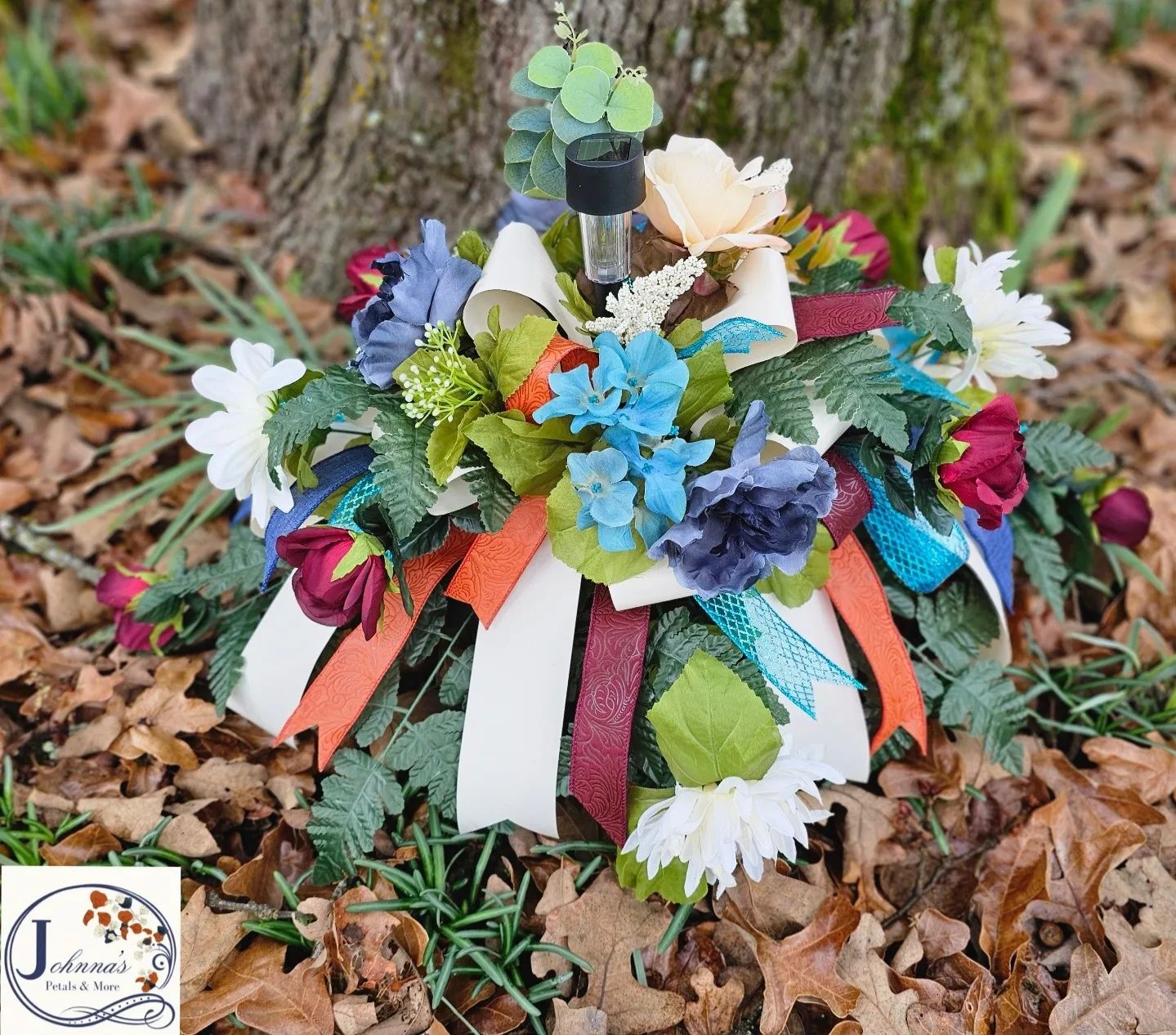 Silk Spray with solar light Silk Arrangement