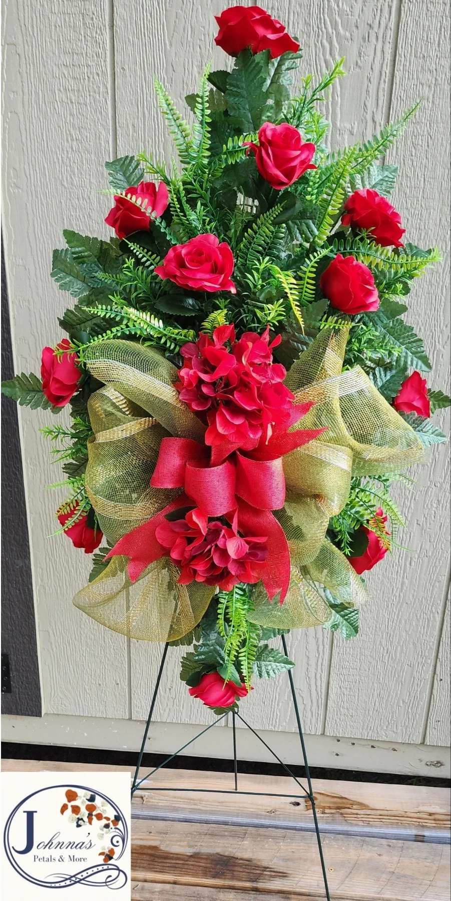 Silk Spray On Easel Silk Arrangement Silk Spray On Easel Silk Arrangement