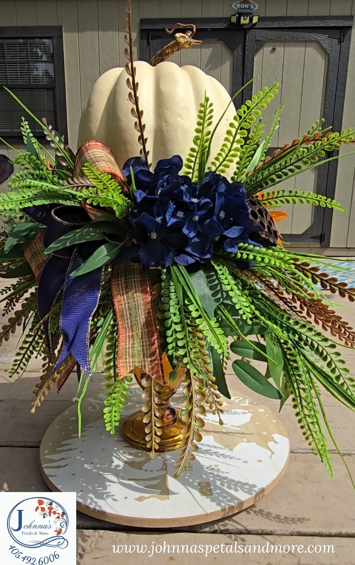 'Mr. Pumpkin' Silk Fall Centerpiece 'Mr. Pumpkin' Silk Fall Centerpiece