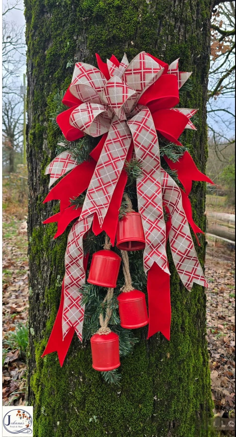 Rustic Bells Silk Door Swag