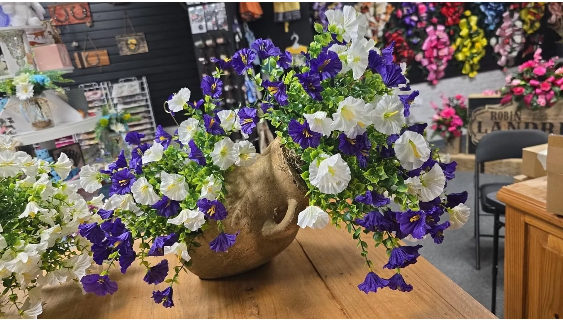 My Cup Run Over Jug with Silk Arrangement My Cup Run Over Jug with Silk Arrangement