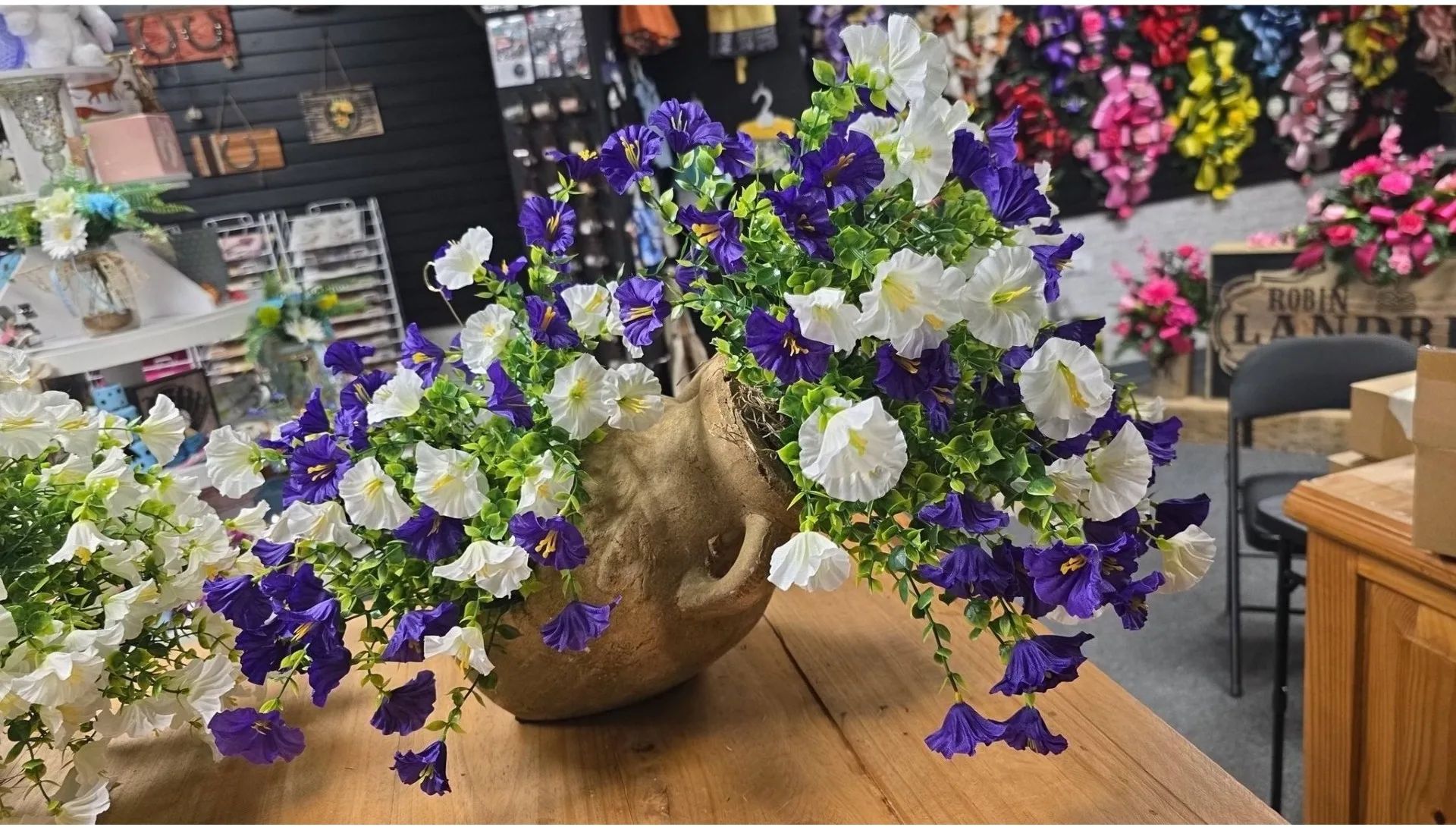 My Cup Run Over Jug with Silk Arrangement