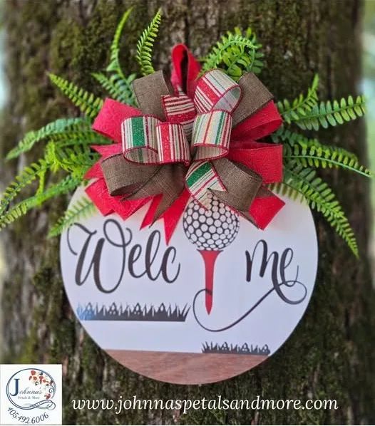 Welcome Golf Door Hanger