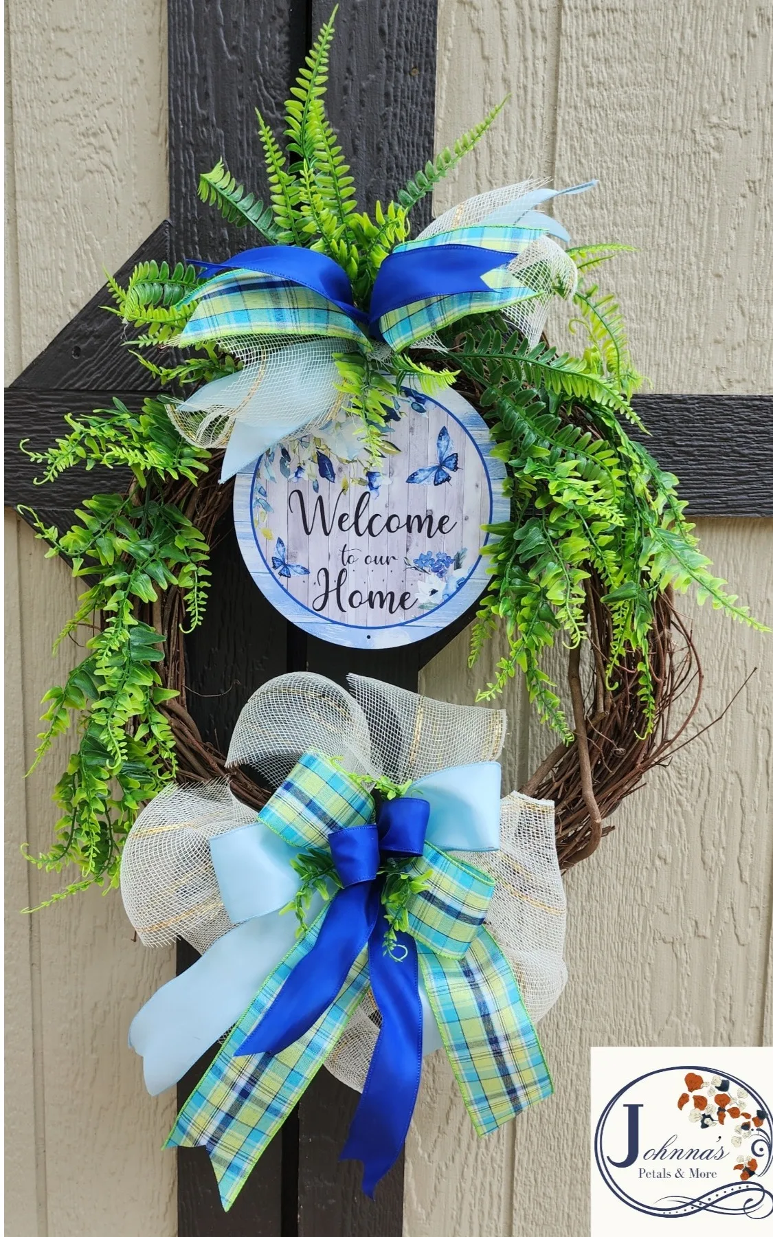 Fern Butterfly Grapevine Wreath Fern Butterfly Grapevine Wreath