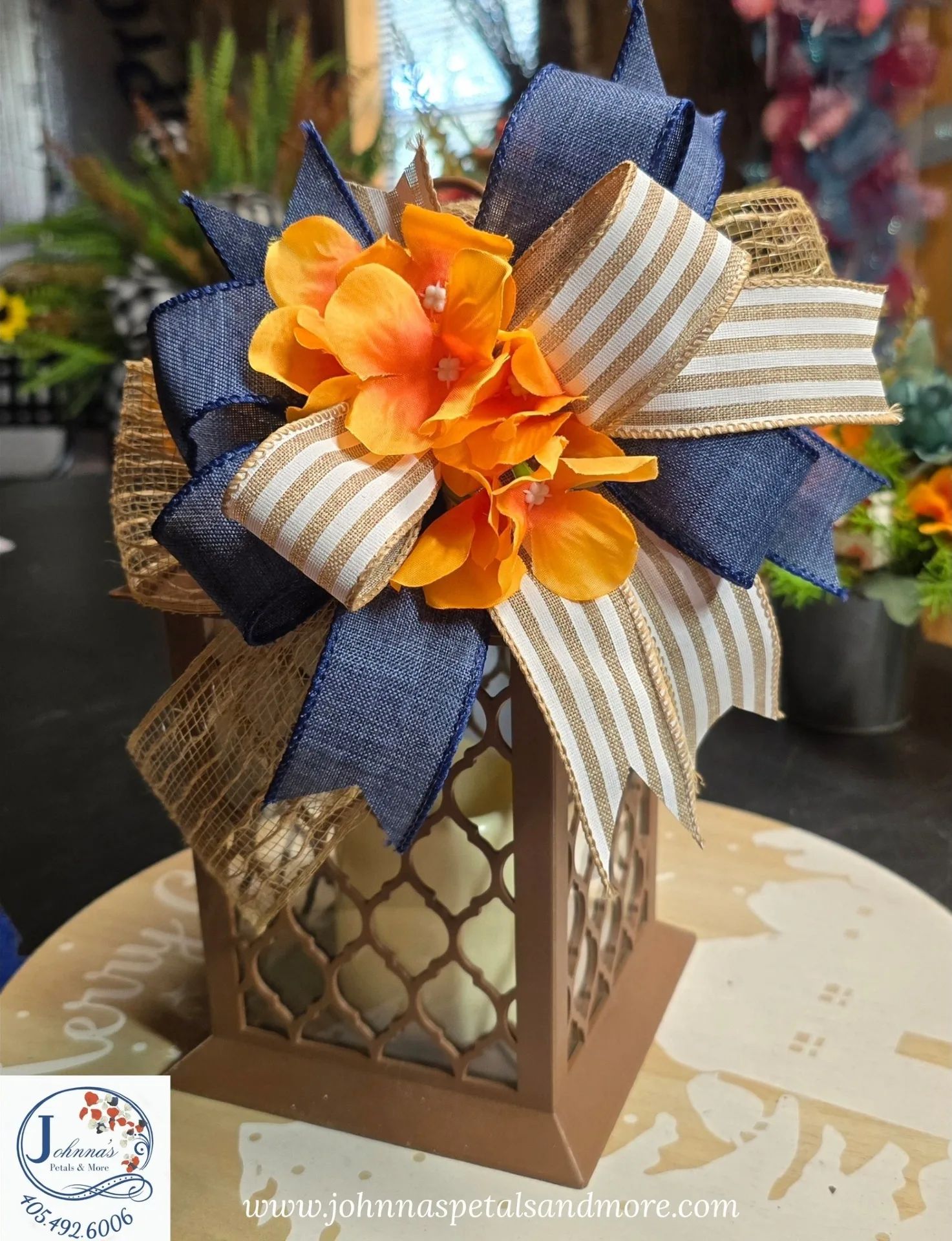 Fall Lantern Decoration Silk Arrangement