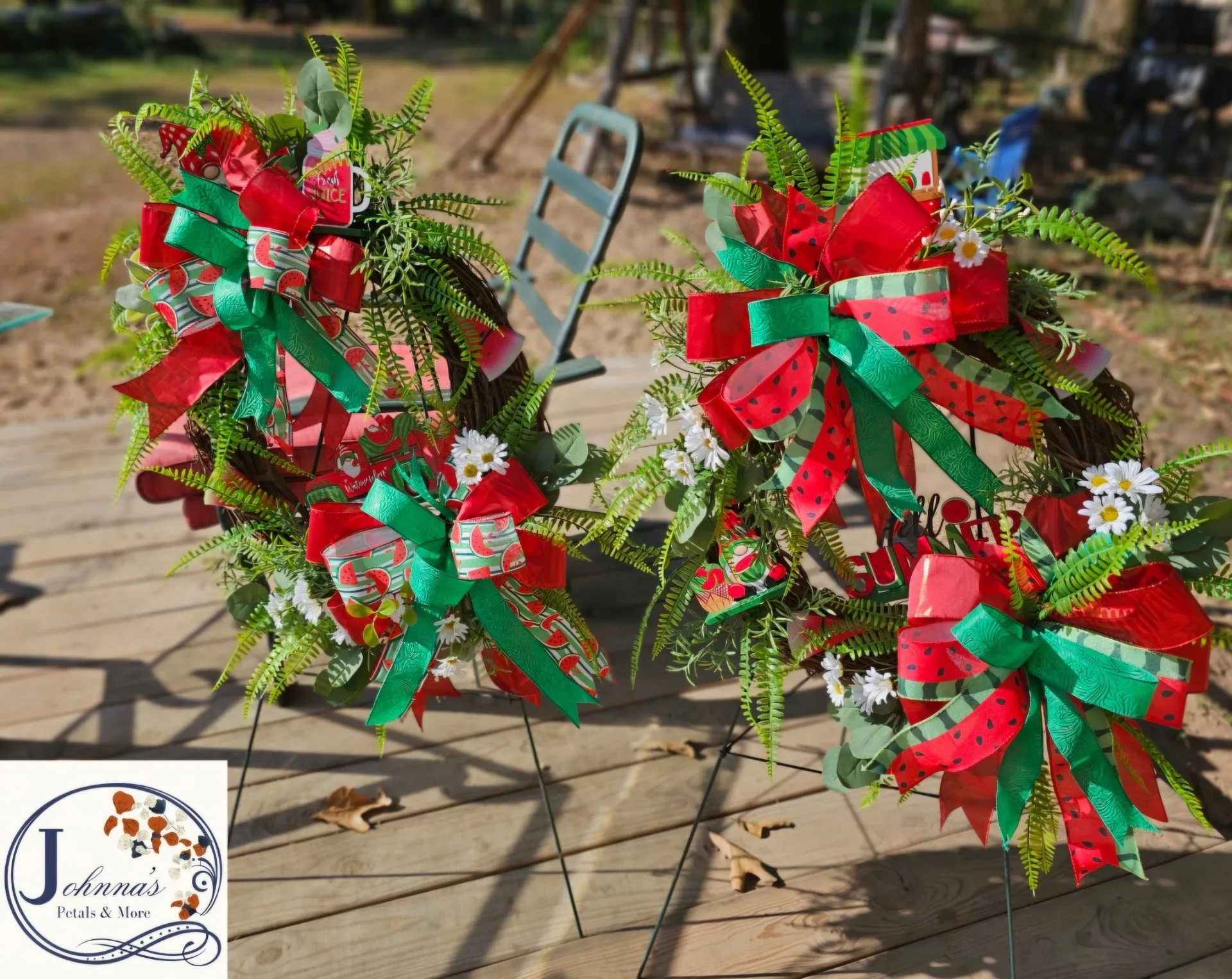 Set of Watermelon Theme Grapevine Wreaths Set of Watermelon Theme Grapevine Wreaths