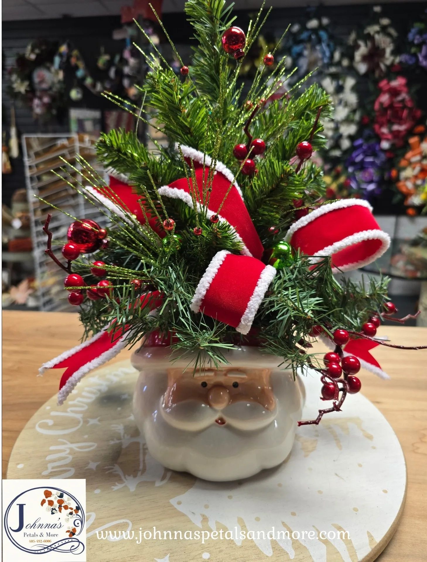 Santa Claus Silk Centerpiece