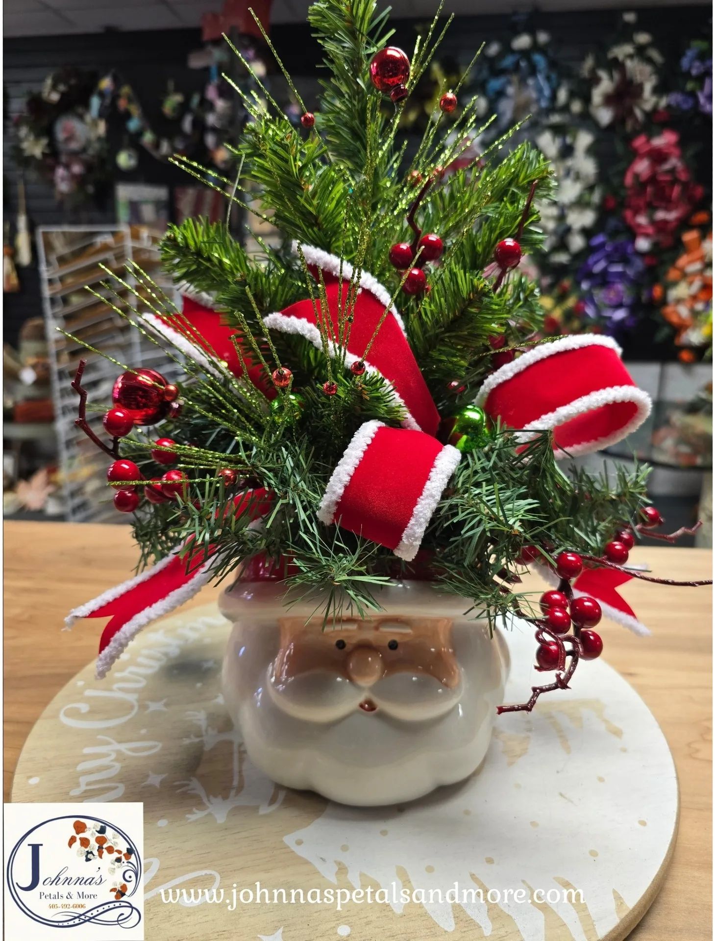 Santa Claus Silk Arrangement