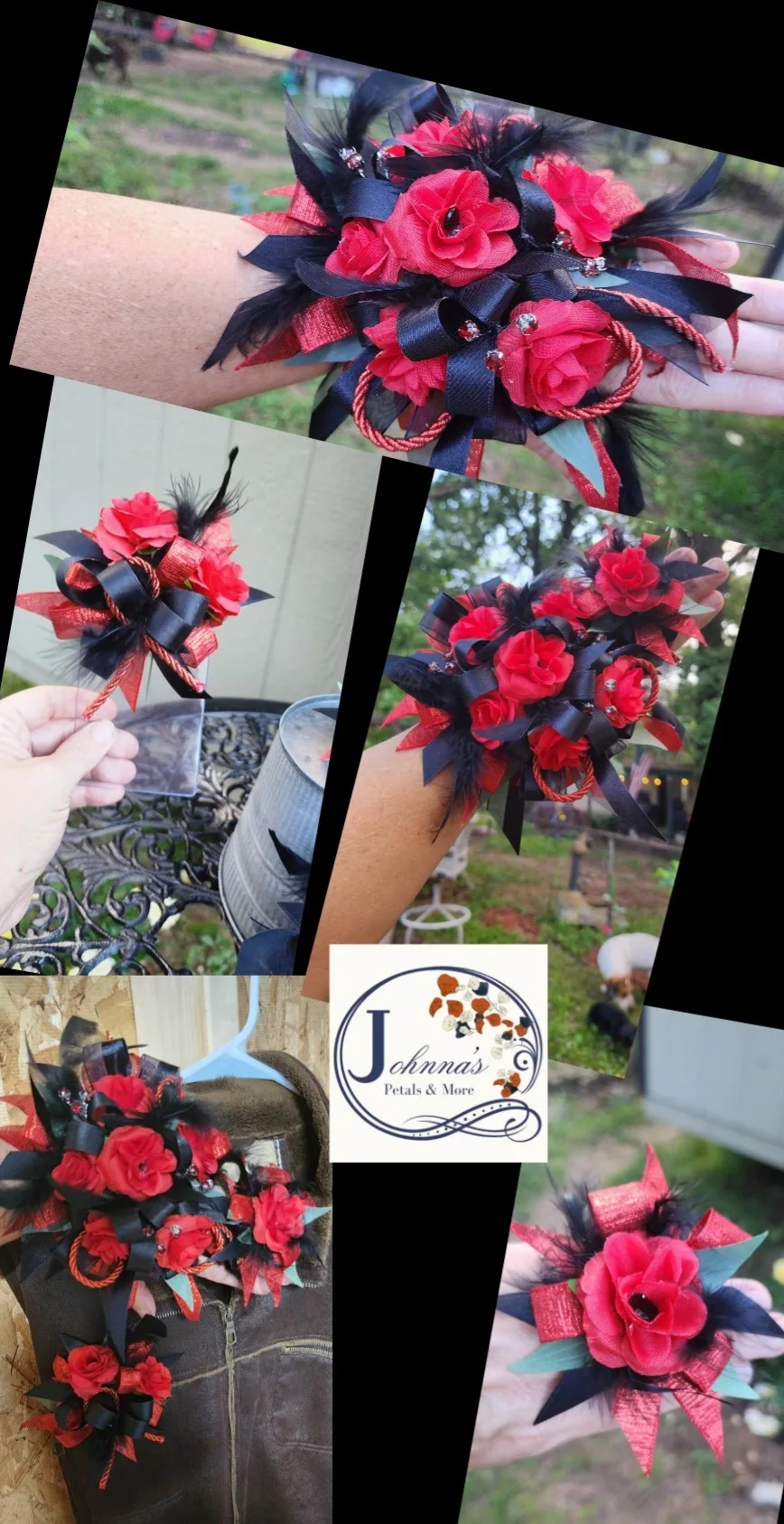 Silk Prom Trio Sets Corsage, Corsage Ring, Pocket Boutonniere Silk Prom Trio Sets Corsage, Corsage Ring, Pocket Boutonniere