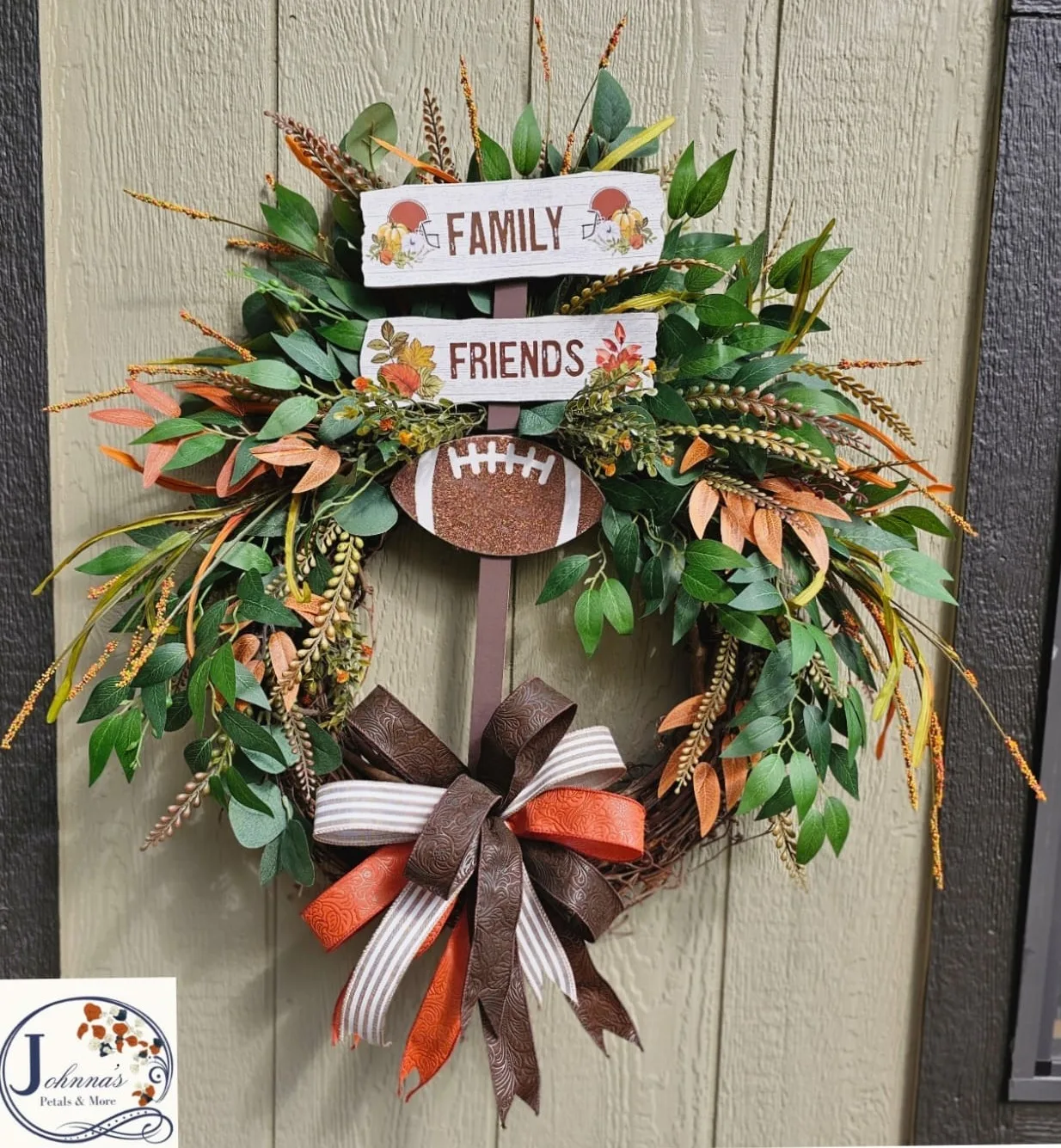 Family-Friends-Football Grapevine Wreath Family-Friends-Football Grapevine Wreath