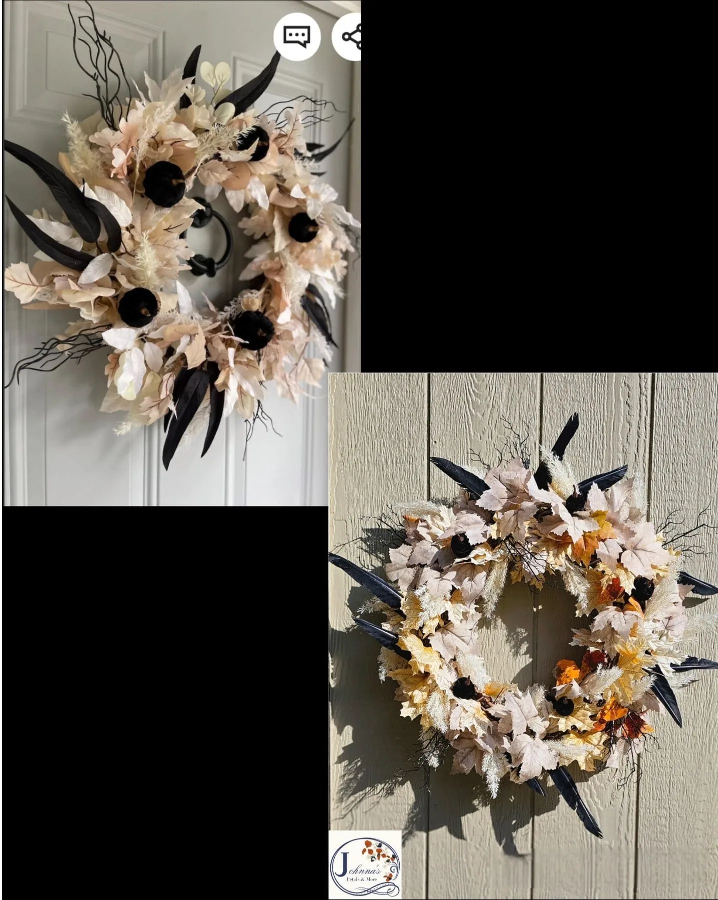 Fall/Halloween Grapevine Wreath