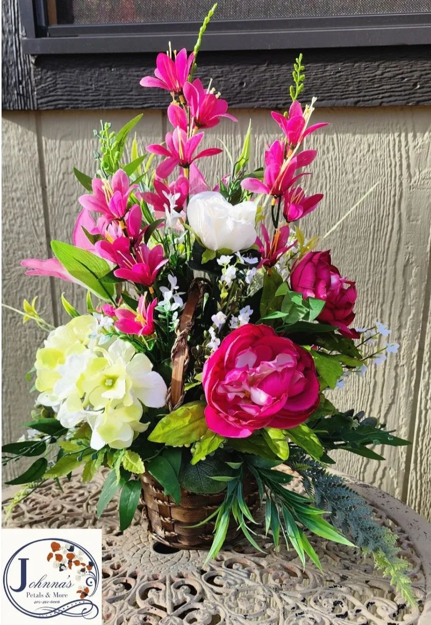 Pink and White Beauty Silk Arrangement