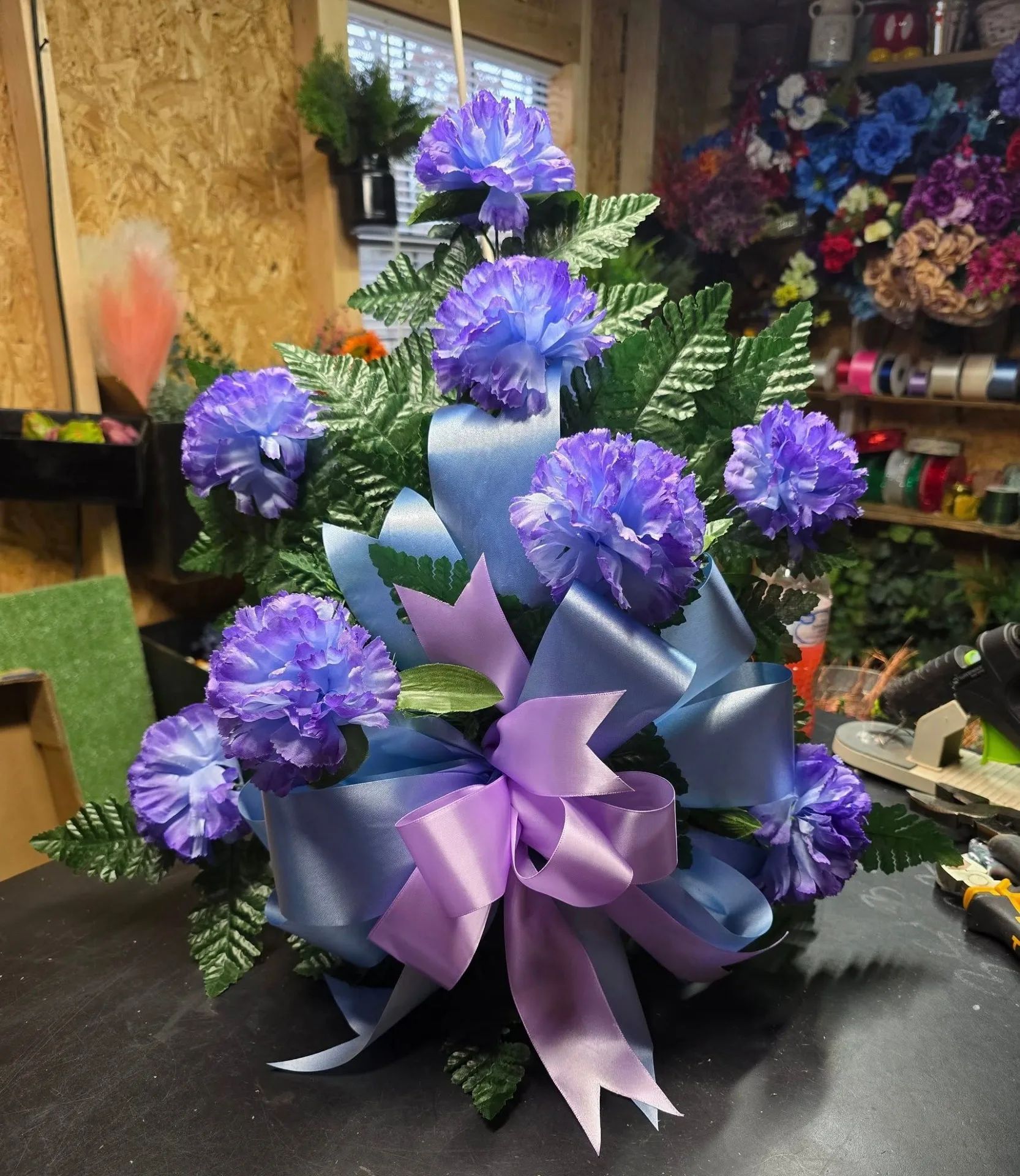'Purple/Blue' Flat Silk Spray
