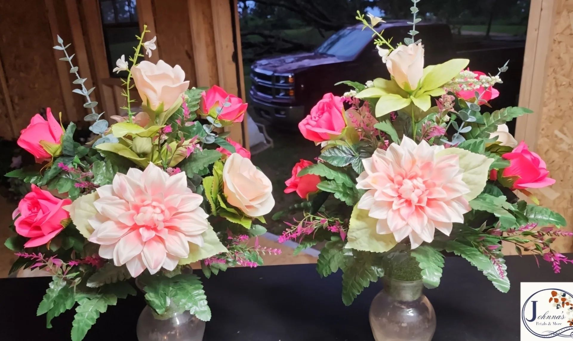 Silk Matching Cemetery Vase Inserts