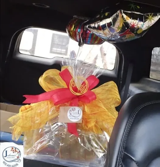 Huge 'Snack Bin' with Mylar Balloons Goody Basket Huge 'Snack Bin' with Mylar Balloons Goody Basket