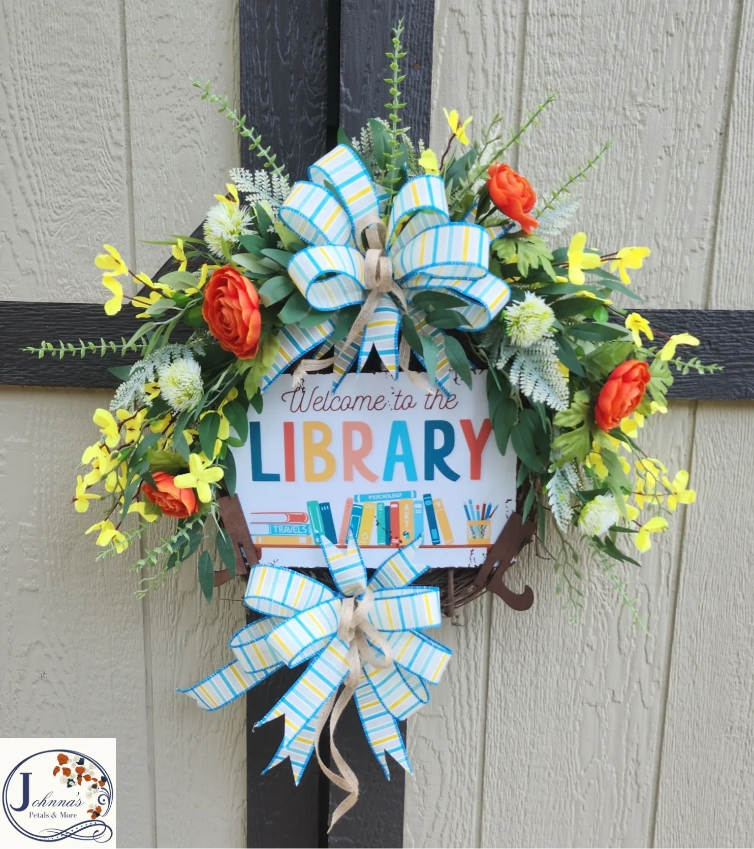 Welcome to the Library Grapevine Wreath Welcome to the Library Grapevine Wreath