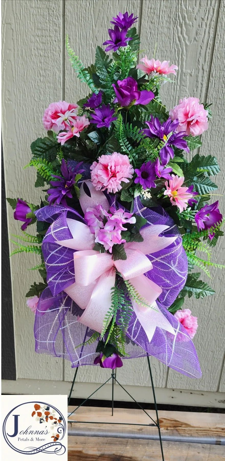 Silk Spray On Easel Silk Arrangement