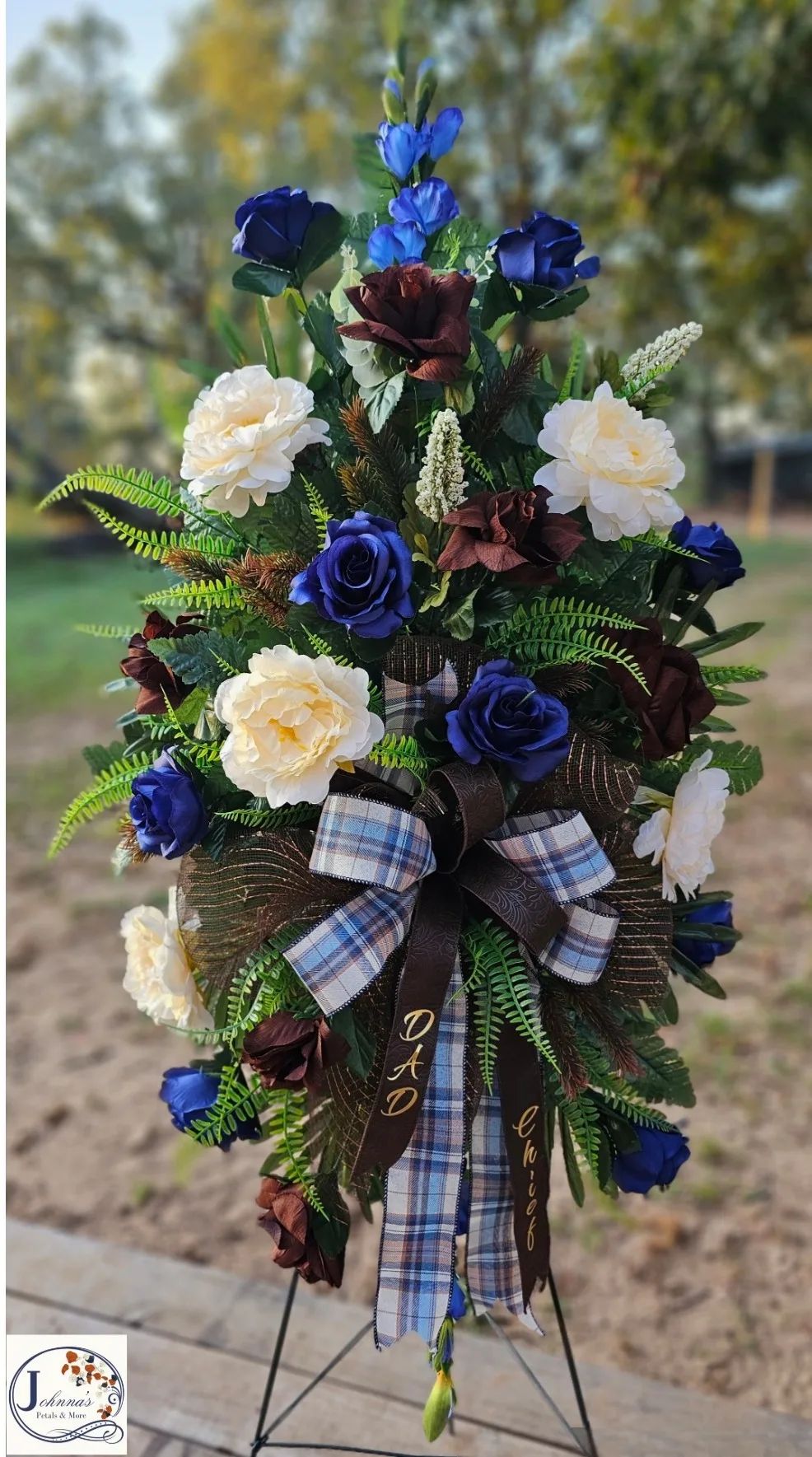 Silk Spray On Easel Silk Arrangement
