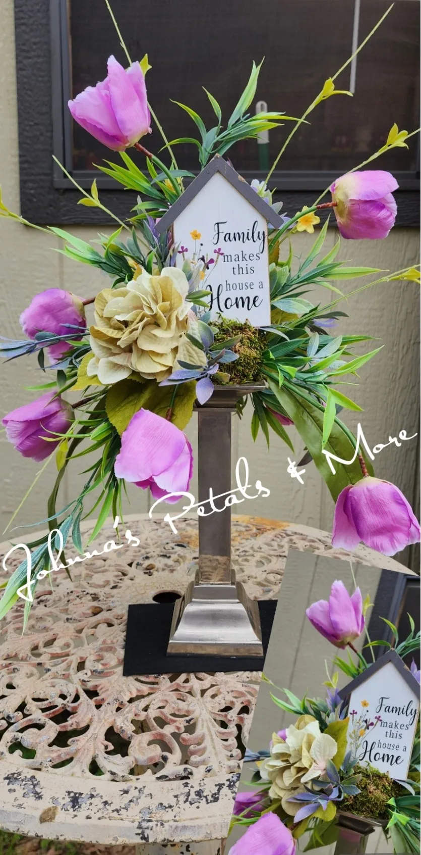 Silk Family Makes This House A Home Centerpiece Silk Family Makes This House A Home Centerpiece