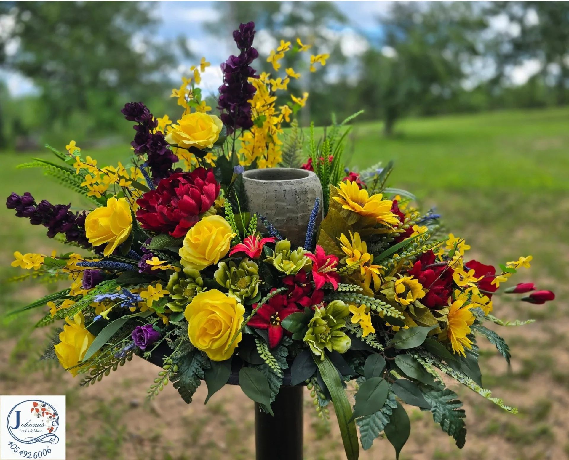 Silk Arrangement for cremation