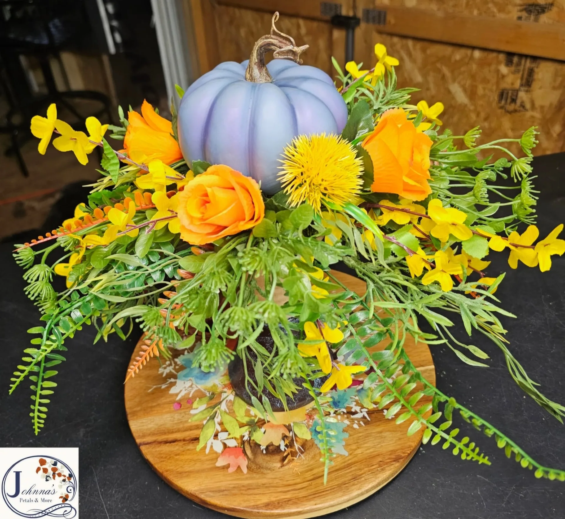 Blue Pumpkin Centerpiece Blue Pumpkin Centerpiece