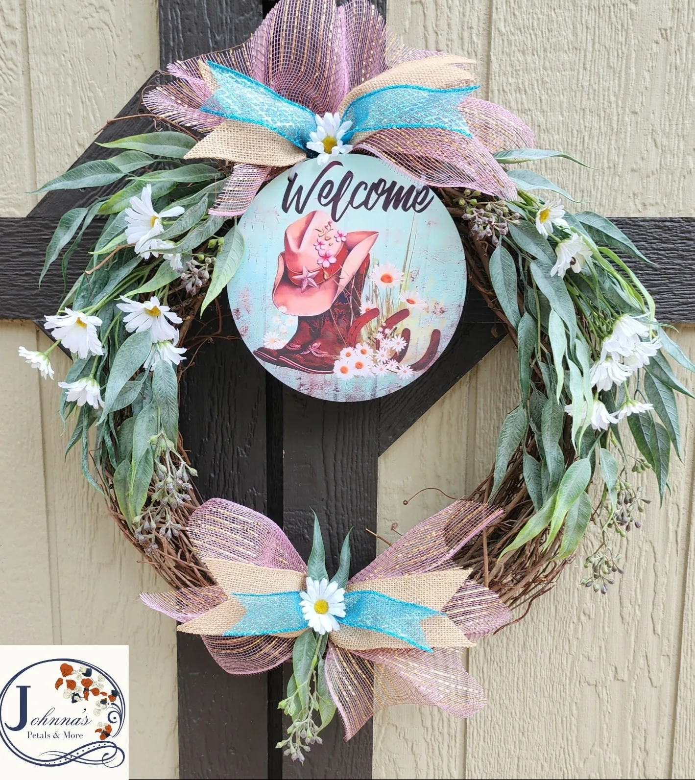 Cowgirl Welcome Wreath Grapevine Wreath Cowgirl Welcome Wreath Grapevine Wreath