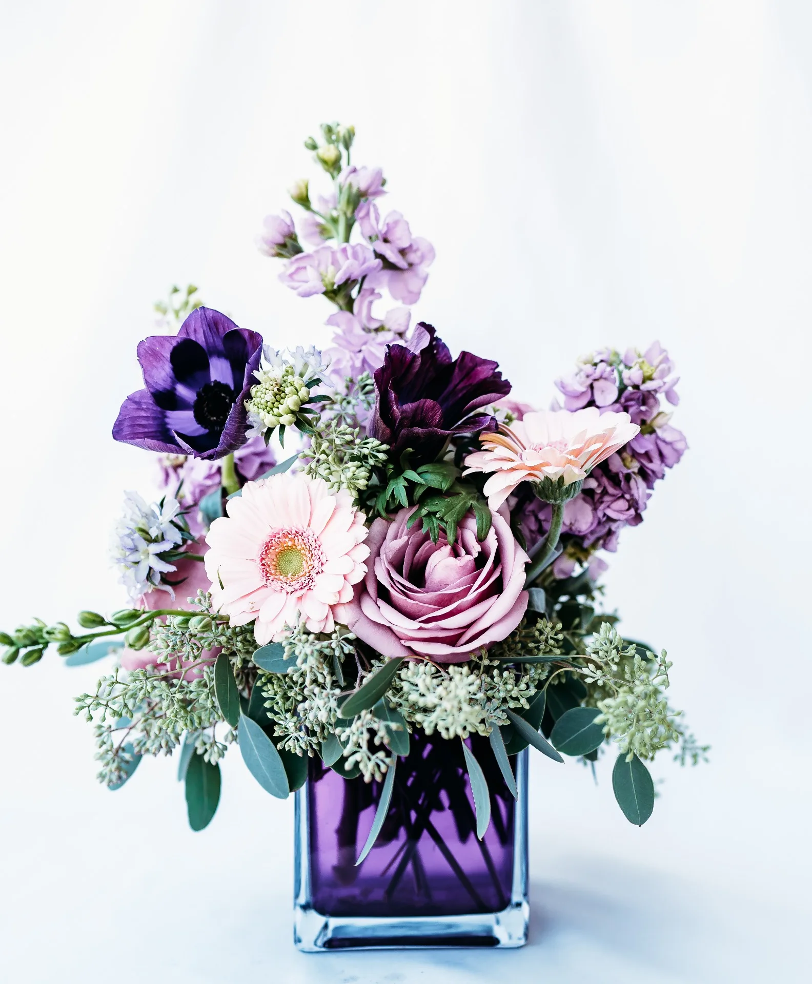 Violet Frost Vase Arrangement Violet Frost Vase Arrangement