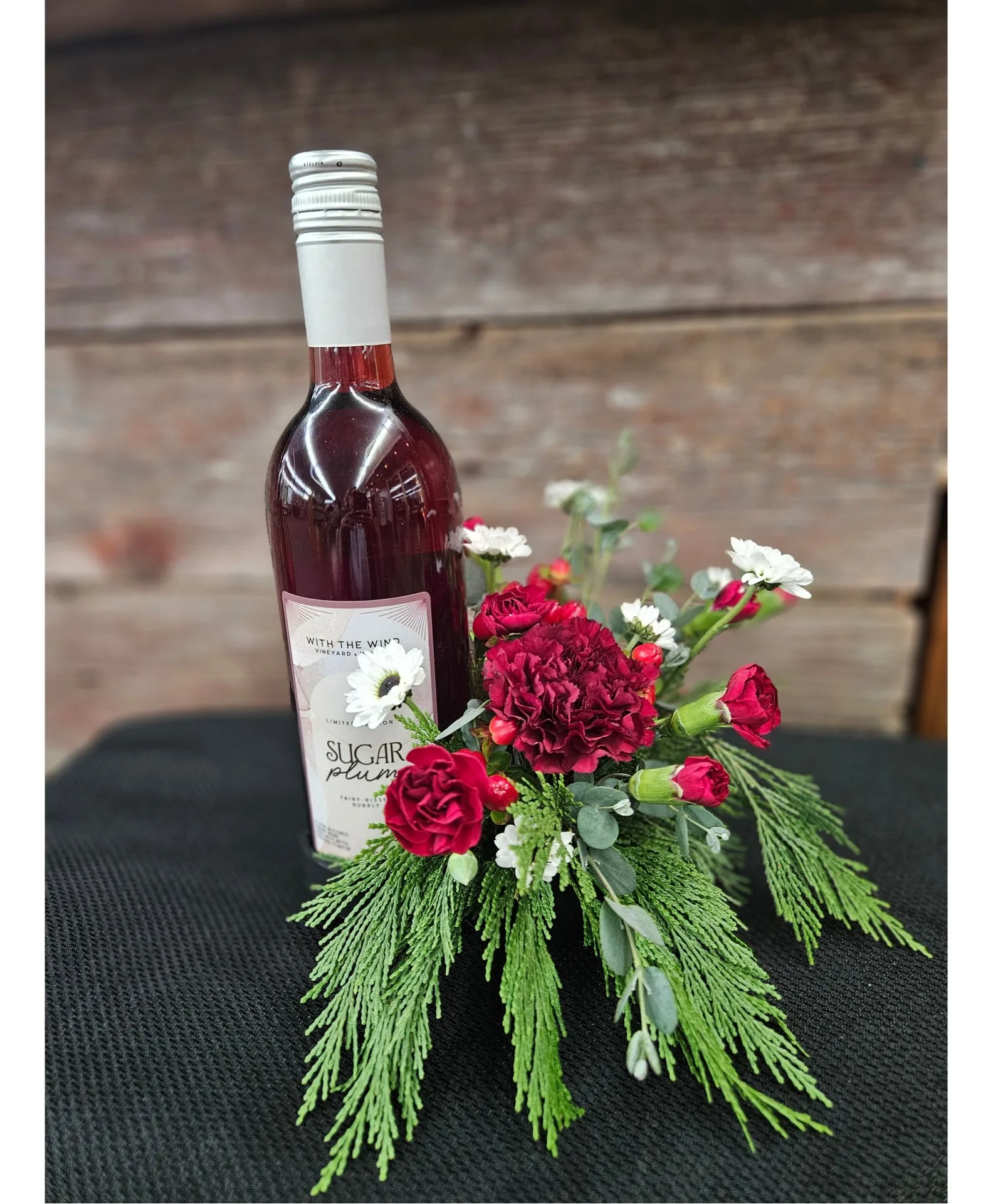 Christmas Wine Arrangement Christmas Wine Arrangement