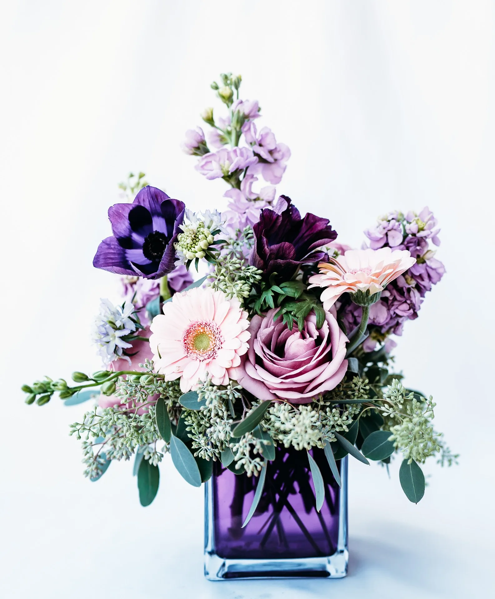 Violet Frost Vase Arrangement Violet Frost Vase Arrangement