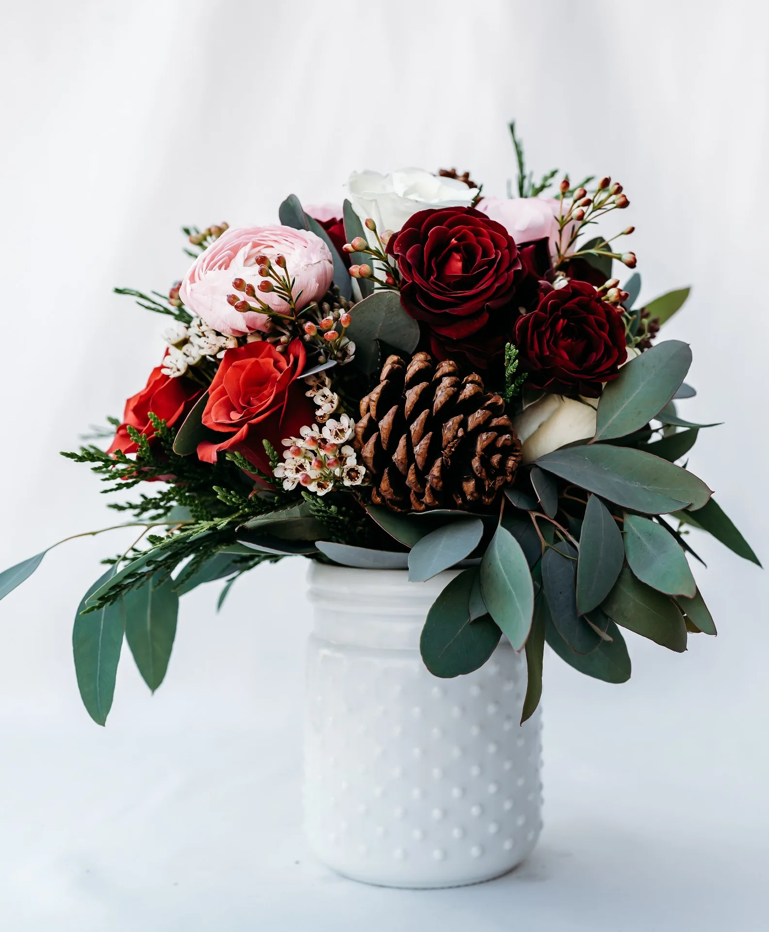 Frosted Pine Vase Arrangement Frosted Pine Vase Arrangement