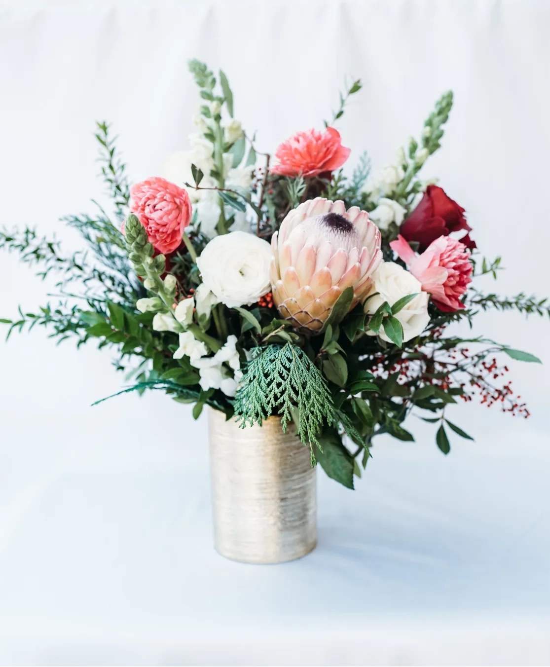 Blushing Snowfall Vase Arrangement Blushing Snowfall Vase Arrangement