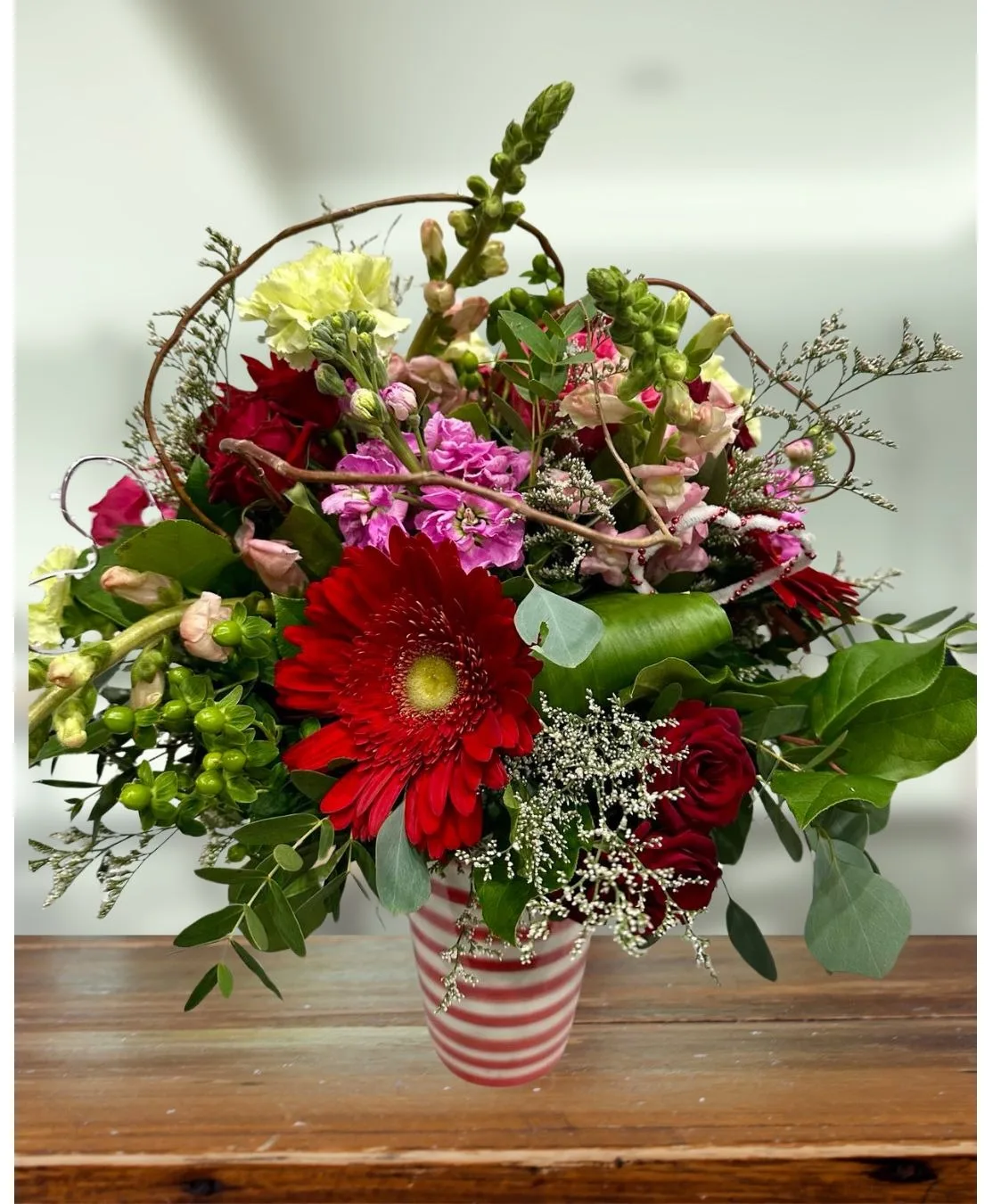 Peppermint Kiss Vase Arrangement Peppermint Kiss Vase Arrangement