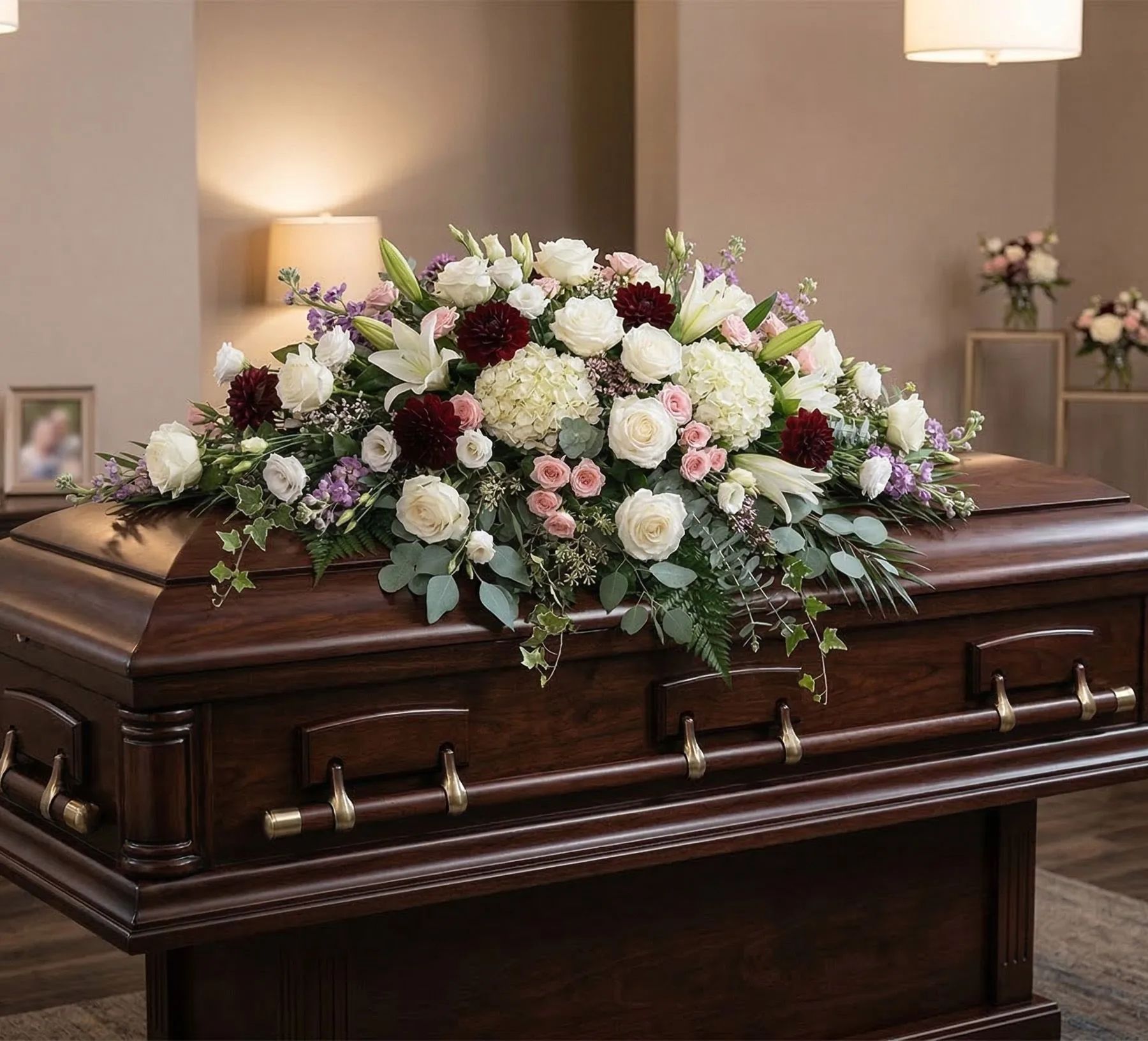 Garden Style Full Casket Spray
