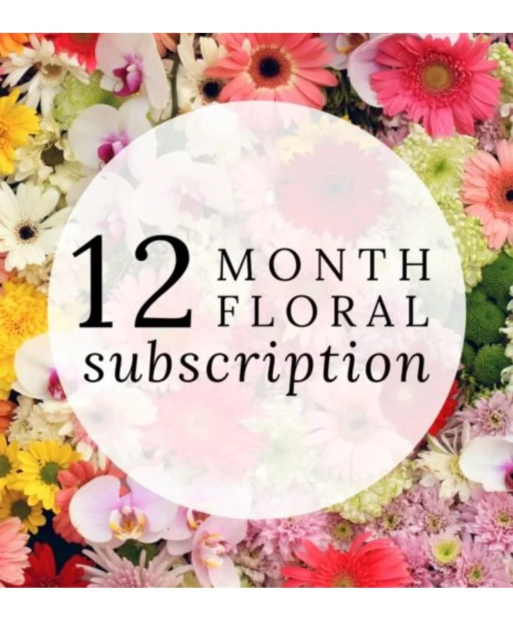 12 Month Fresh Flower Subscription Flowers every month for 1year! 12 Month Fresh Flower Subscription Flowers every month for 1year!