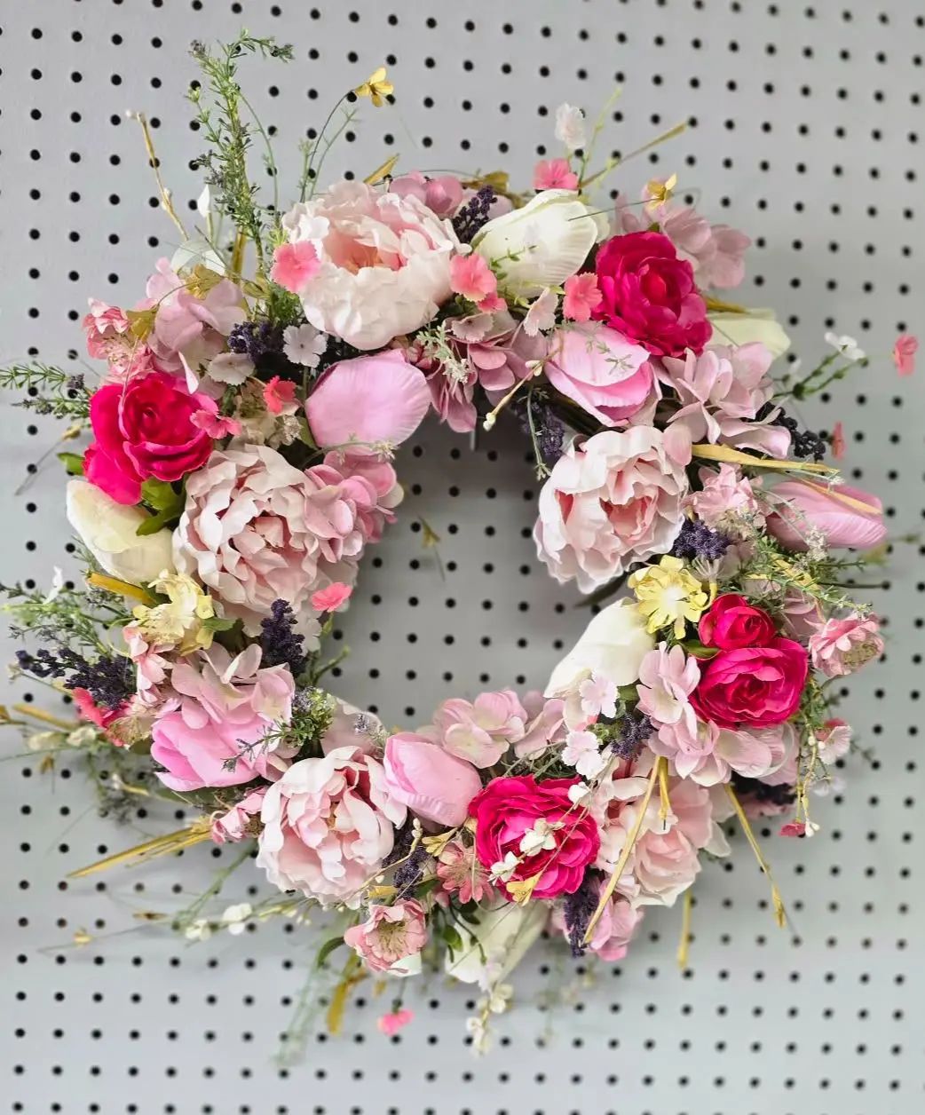 Pink Passion Spring Wreath