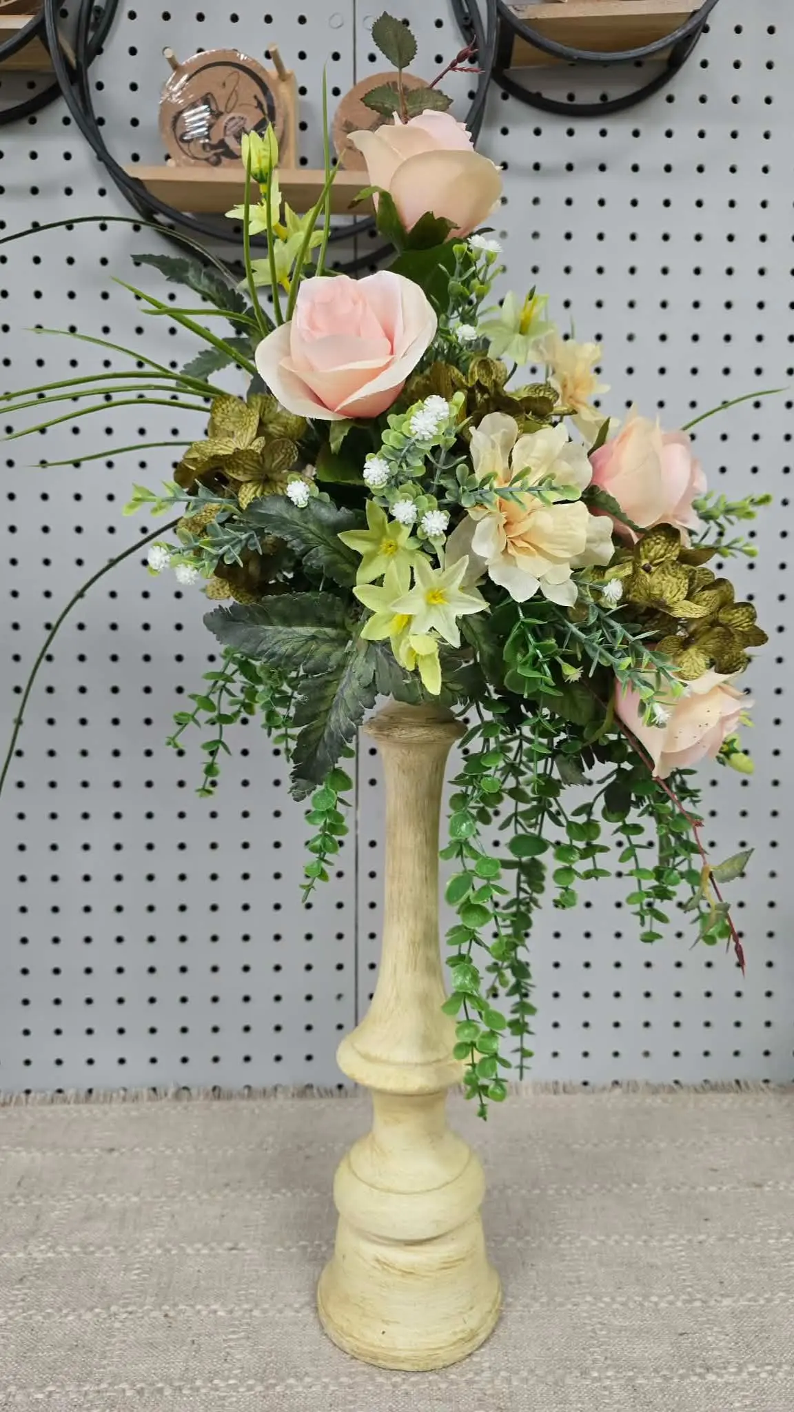 Multi - Height Silk Flower Candelsticks Multi - Height Silk Flower Candelsticks