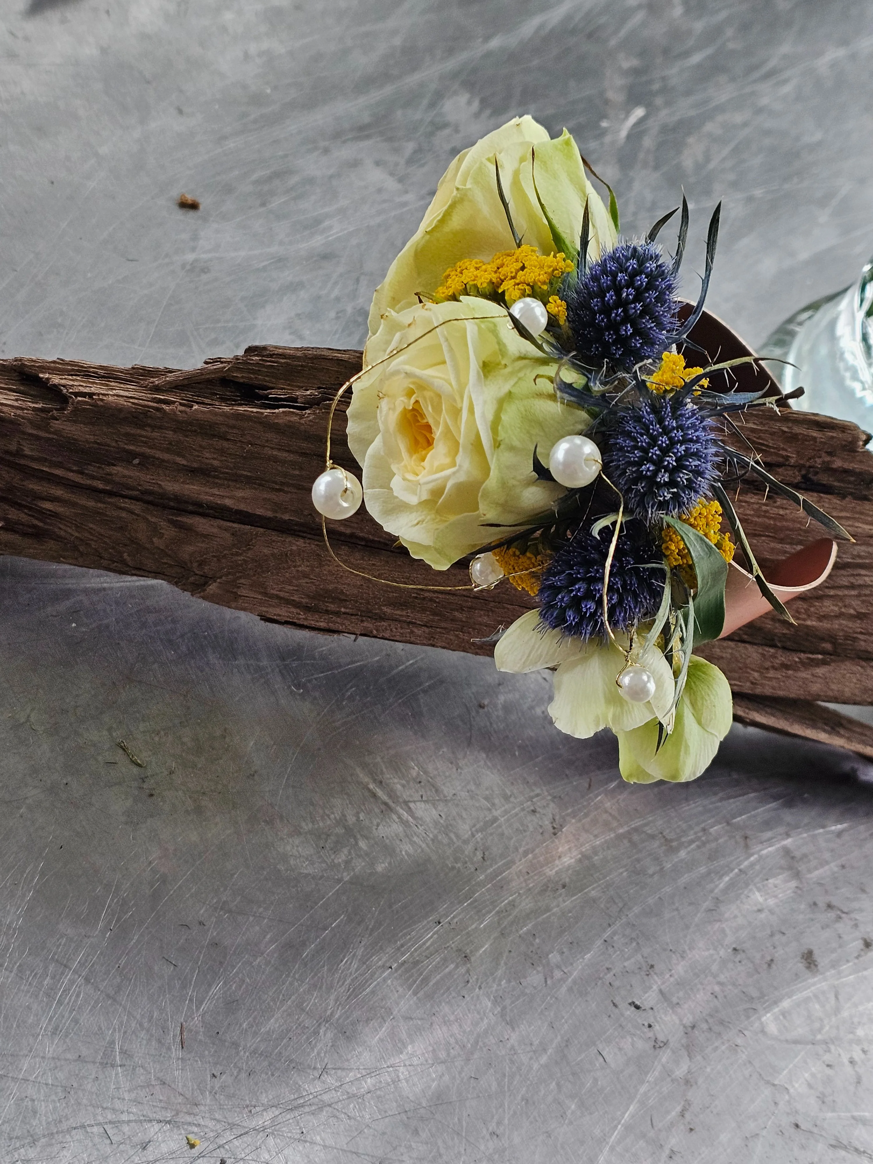 Champagne and Blue Cuff Champagne and Blue Cuff