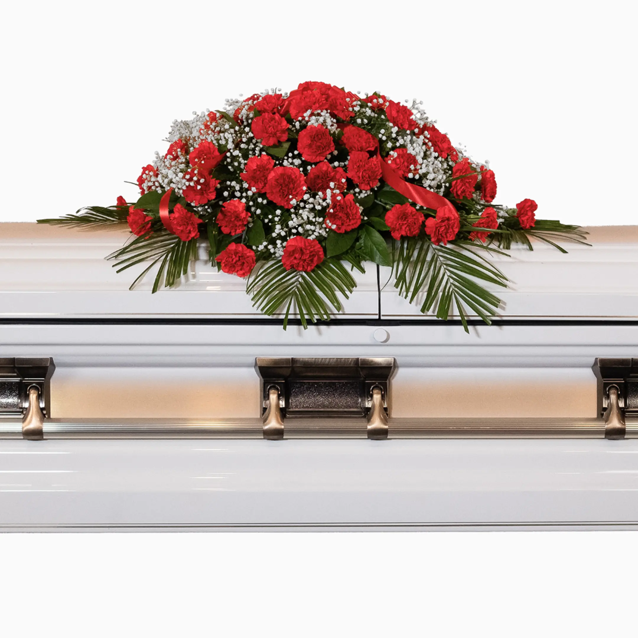 Red Remembrance Casket Spray Red Remembrance Casket Spray