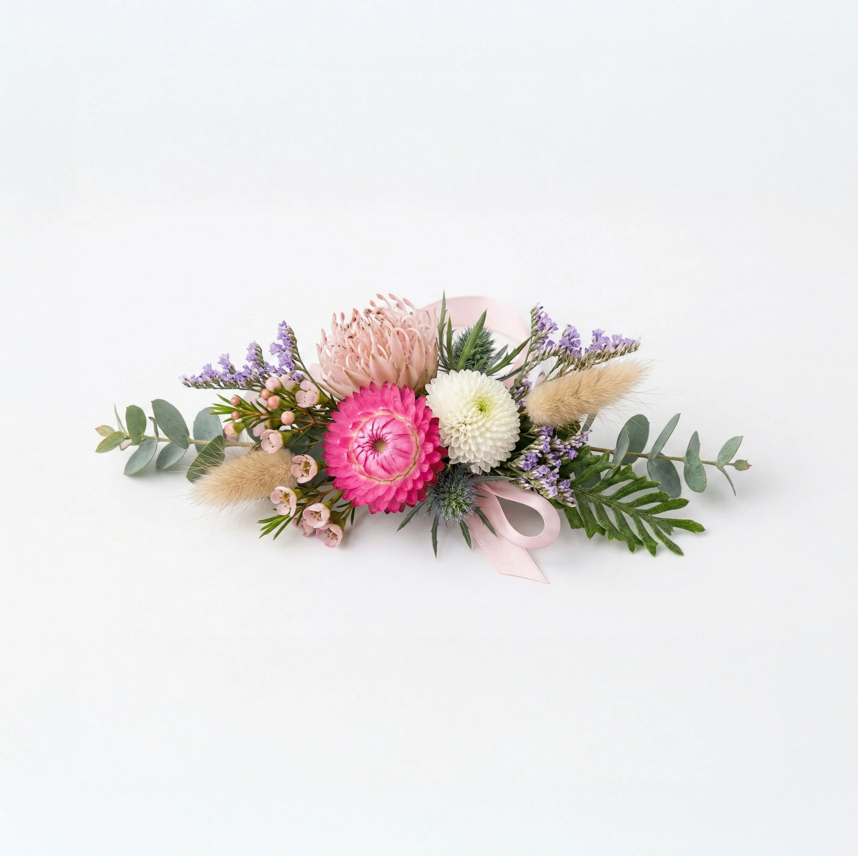 Sunset Protea Wildflower Wrist Corsage Sunset Protea Wildflower Wrist Corsage