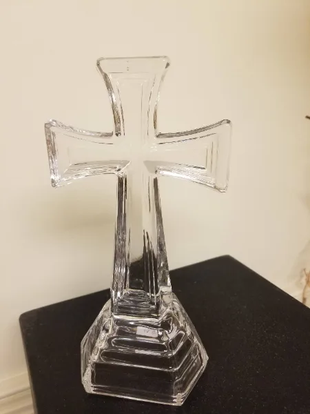 Glass Cross Keepsake Statue Glass Cross Keepsake Statue