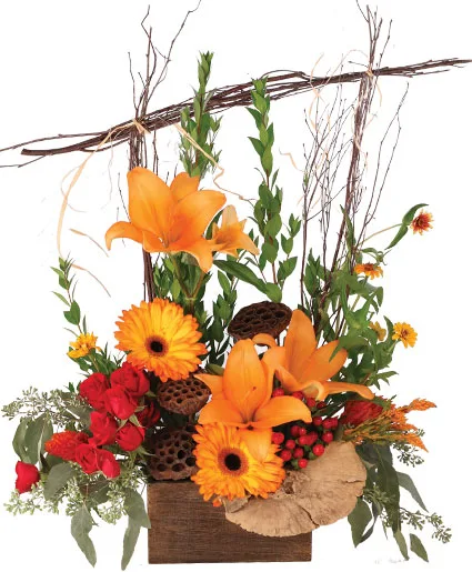 Alluring Amber Lilies Flower Arrangement Alluring Amber Lilies Flower Arrangement