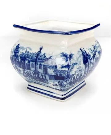 Blue Italian landscape planter home decor Blue Italian landscape planter home decor