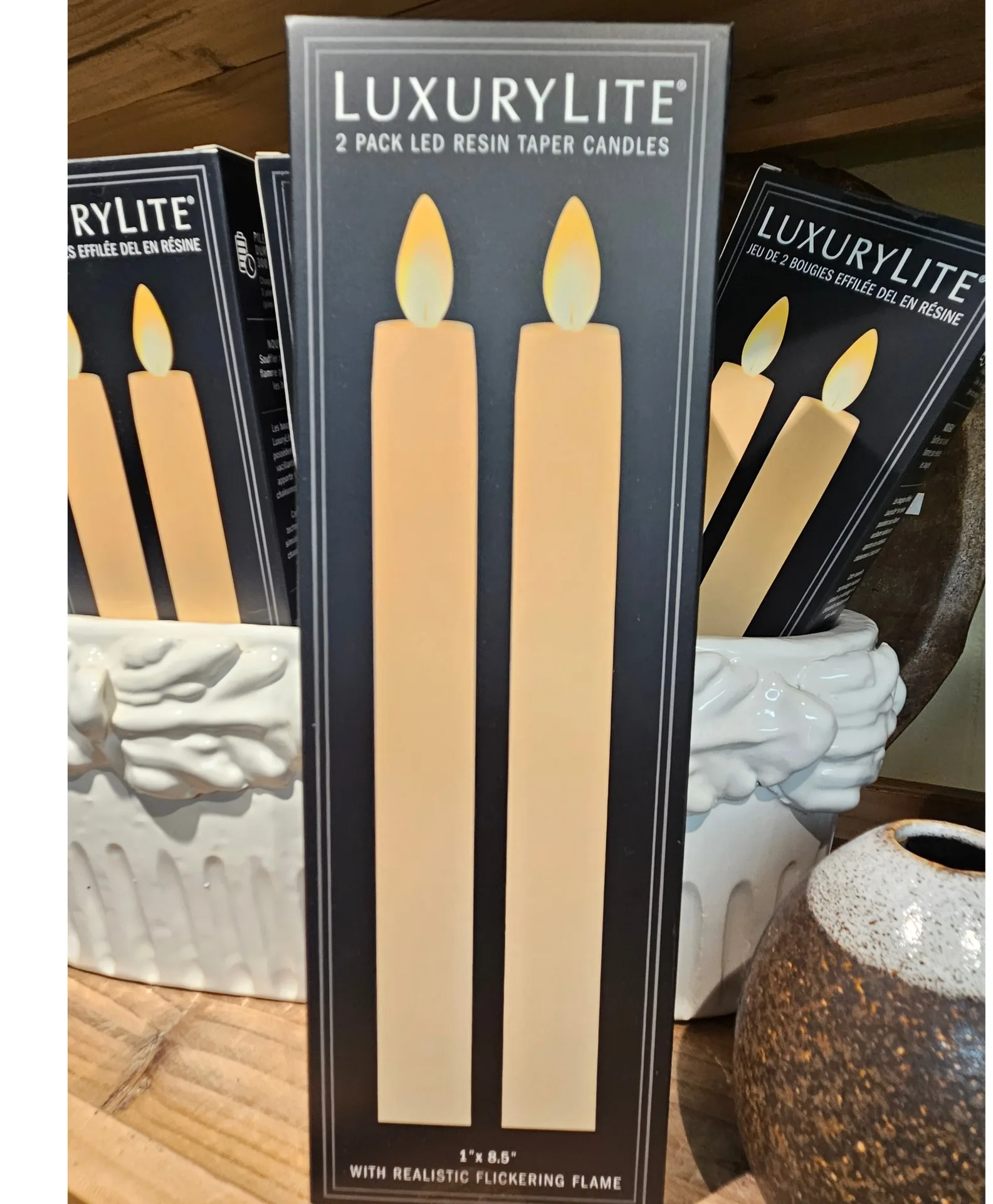 LuxuryLite 8.5 in led flickering flame taper candles LuxuryLite 8.5 in led flickering flame taper candles