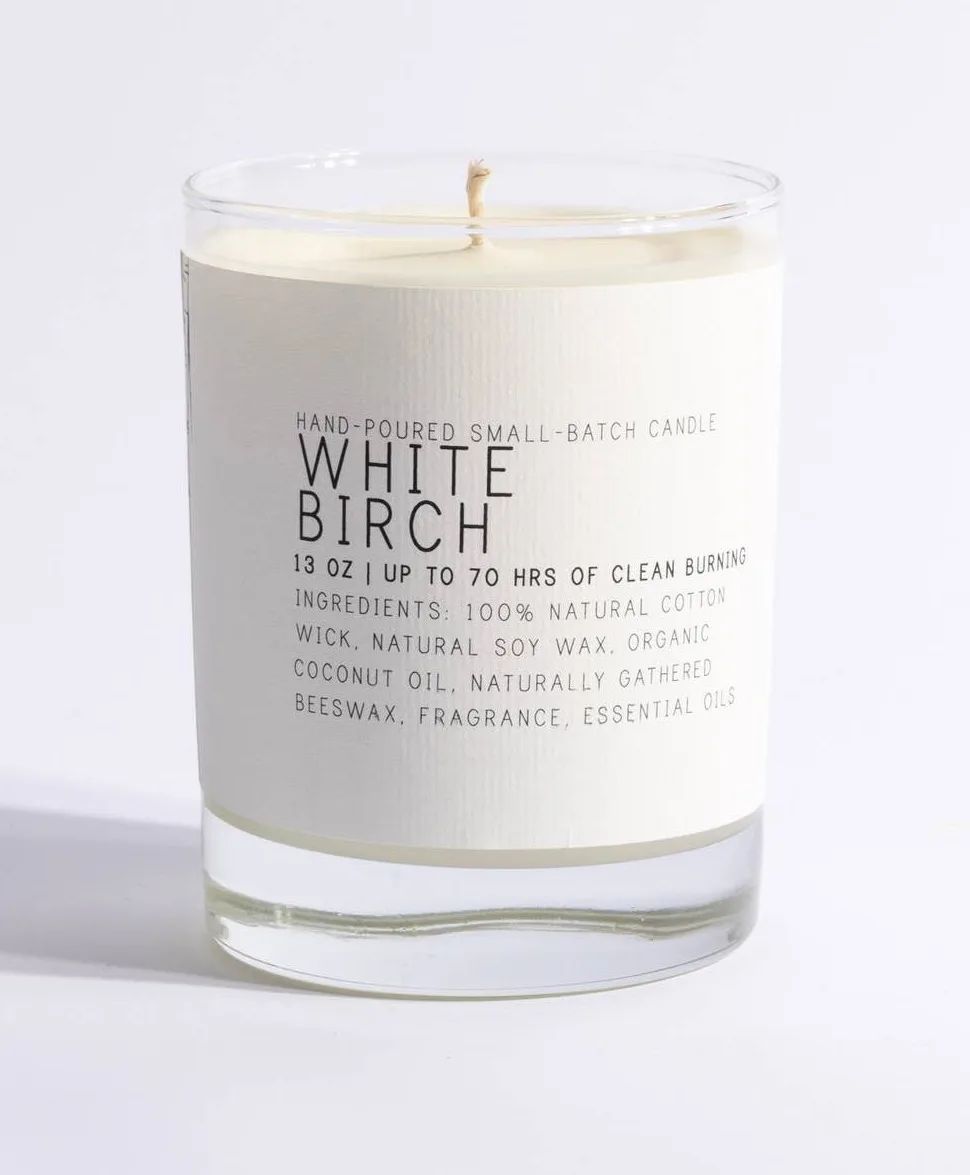 "Just Bee" White Birch hand poured soy wax natural candle